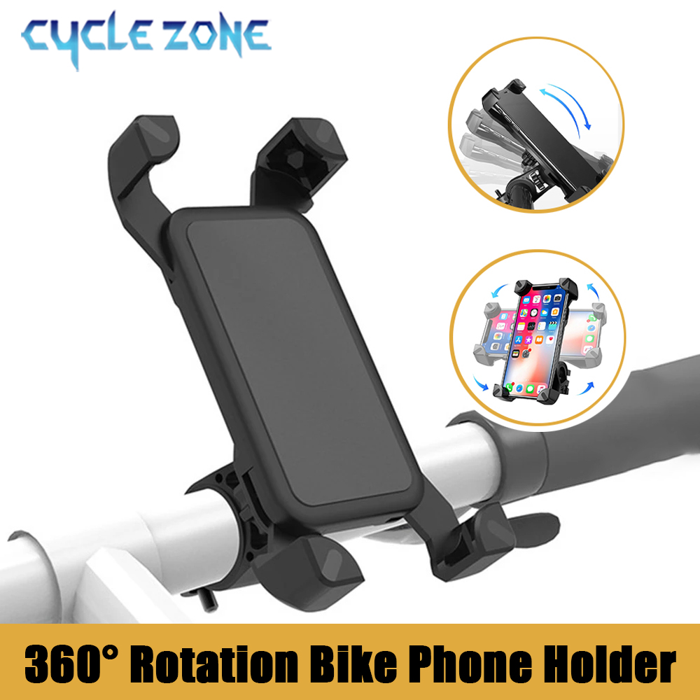 Phone Zone Accessories & Repair Photos - 360 ° 調整可能な自転車電話マウントユニバーサル自転車オートバイ電話ホルダー防振ハンドルバークリップサイクリングアクセサリー