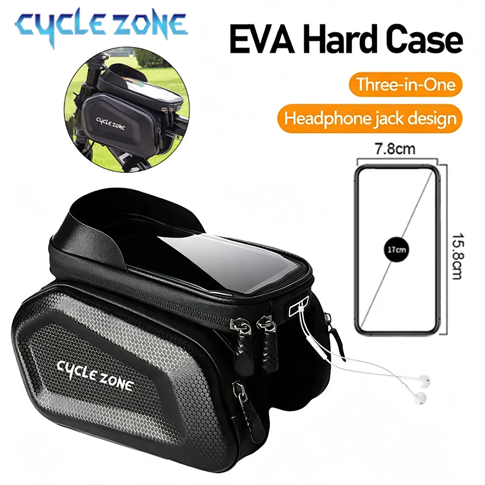 Phone Zone Accessories & Repair Photos - 自転車バッグタッチスクリーン防水電話ケースホルダー自転車フロントフレーム自転車収納トップチューブバッグオーガナイザーサイクリングアクセサリー