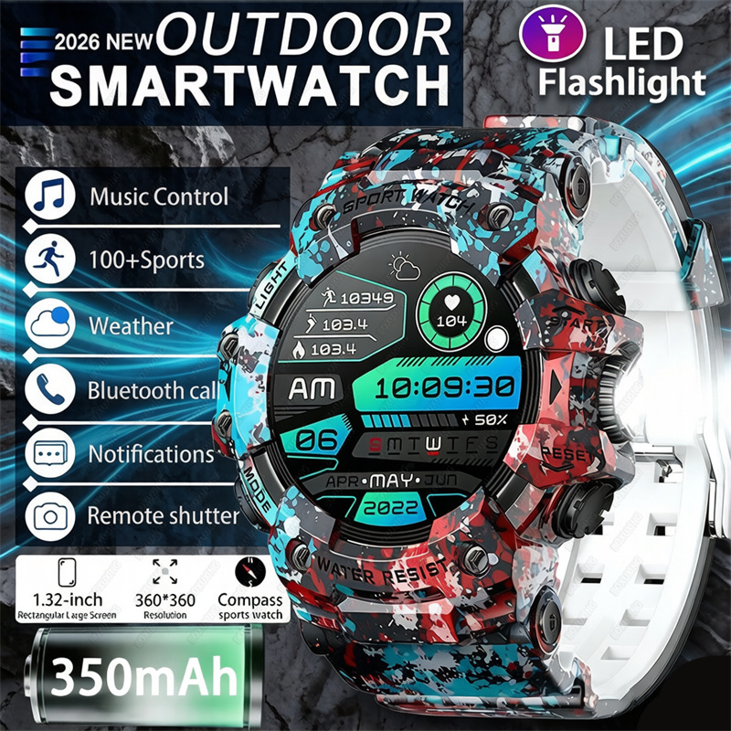 Phone Zone Accessories & Repair Photos - 2026 スマートウォッチスポーツアウトドア防水 Bluetooth 電話通話心拍数コンパス懐中電灯スマートウォッチ男性ギフトスマートアクセサリー