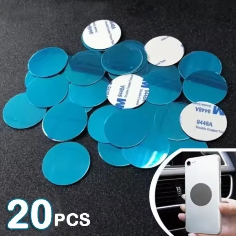 Phone Accessories Useful - 1/50個入り 超薄型金属プレートステッカー。磁石式の車載用スマートフォンホルダーに使える汎用性の高い鉄板ステッカー。スマートフォン用磁石マウントディスク。