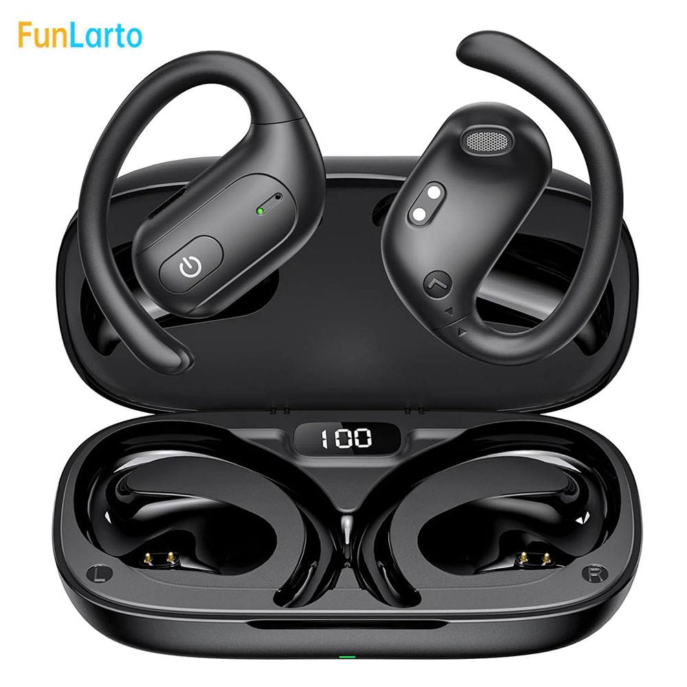 Phone Accessories Amazon - オープンイヤーワイヤレスランニングヘッドセット、ランナー用Bluetoothイヤホン、優れたサウンド、安全なフィット感、超快適