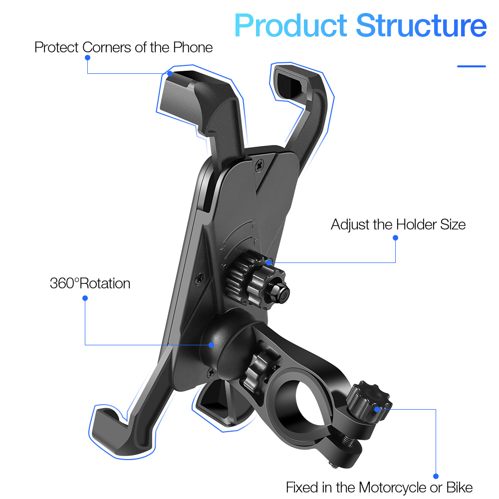 360 °   調整可能な自転車電話マウントユニバーサル自転 - Phone Zone Accessories & Repair Photos のレビューと価格