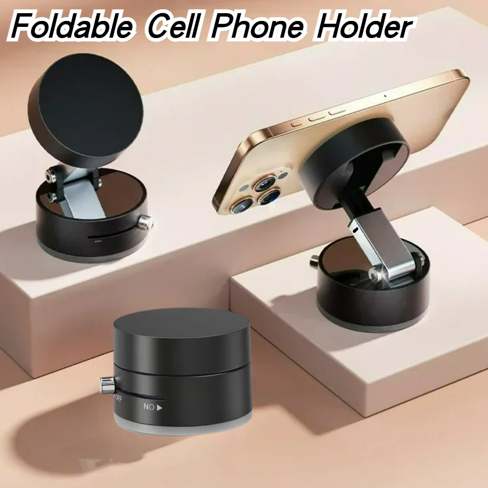 高性能磁気真空ホルダー折りたたみ式ユニバーサル電話スタンド車 - Phone Accessories Useful のレビューと価格
