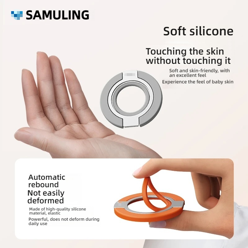 両面磁気シリコンフィンガーリング電話ホルダー携帯電話アクセサ - Phone Accessories Useful のレビューと価格