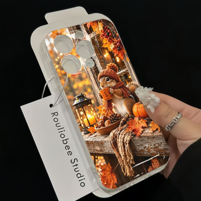 漫画動物リスシリコン製スマホケース iPhone 15 16 - Apple Iphone 15 のレビューと価格