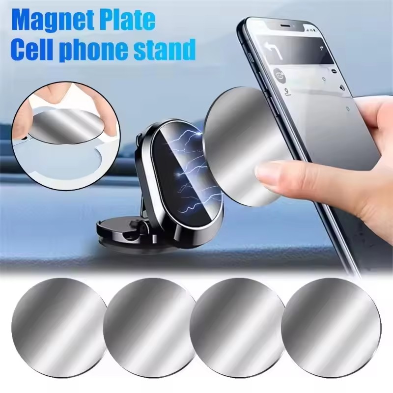 1/50個入り 超薄型金属プレートステッカー。磁石式の車載用 - Phone Accessories Useful のレビューと価格