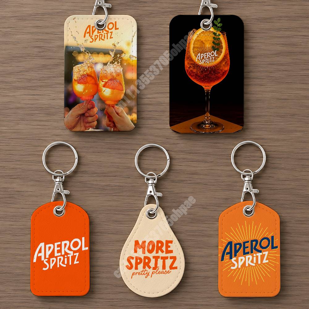 オレンジ色のプロセッコA-アペロールS-スプリッツレザーキー - Phone Accessories Charms のレビューと価格