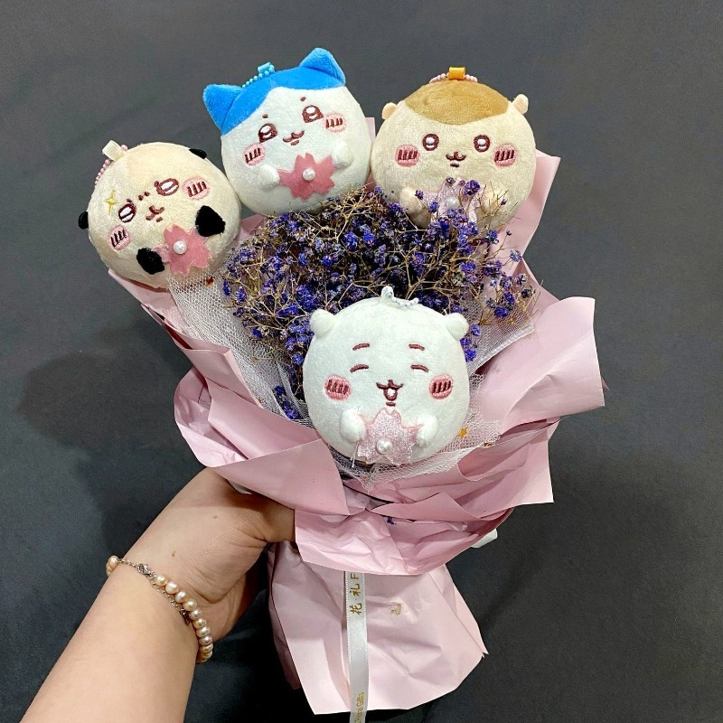 桜シリーズのぬいぐるみキーホルダー。可愛らしい丸いウサギのハ - Phone Accessories Charms のレビューと価格